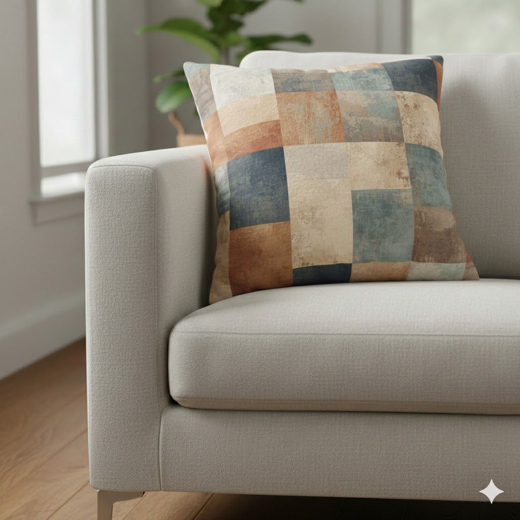 Abstract Geometric Accent Pillowcase