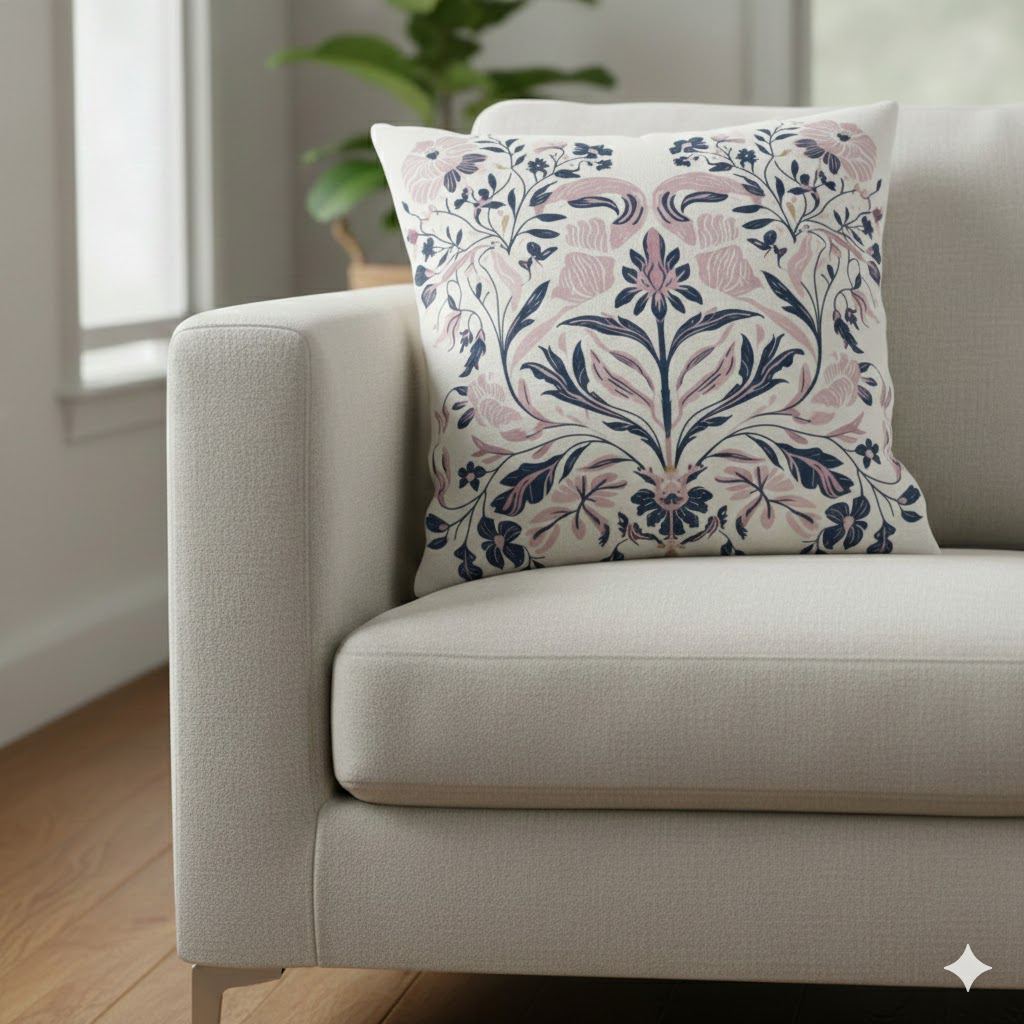 Floral Print Decorative Pillowcase